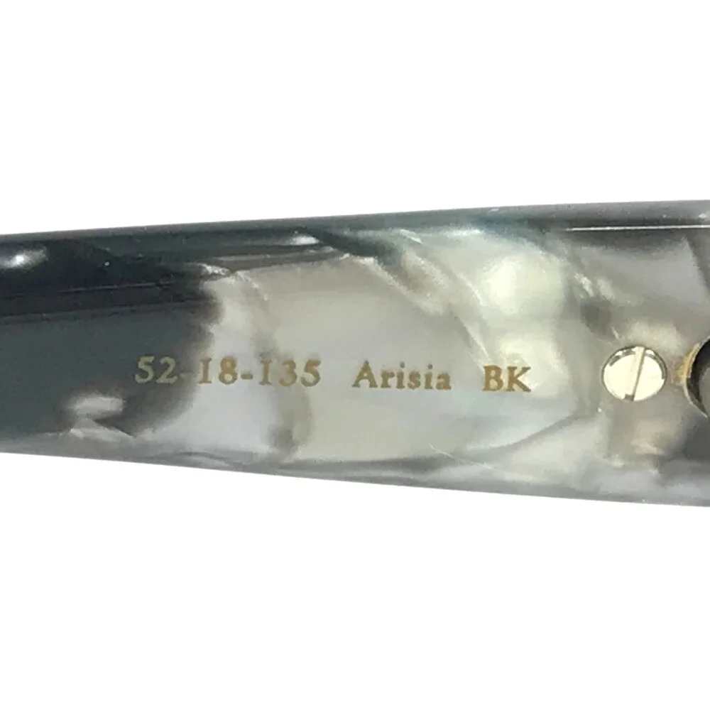 Dana Buchman Eyeglasses Frames Arisia BK Black Rectangle Half Rim 52-18-135